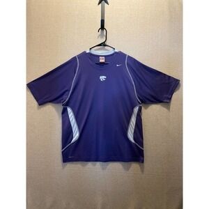 Nike K-State Shirt Men's Large Purple Fit Dry